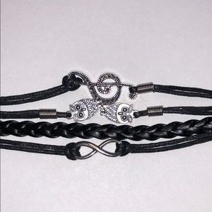Music/Owl Infinity Bracelet- New